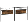 Cabeceira de cama 193 cm derivados madeira/aço carvalho fumado 2
