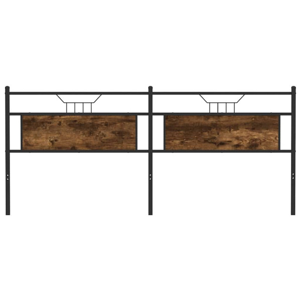 Cabeceira de cama 193 cm derivados madeira/aço carvalho fumado M 4