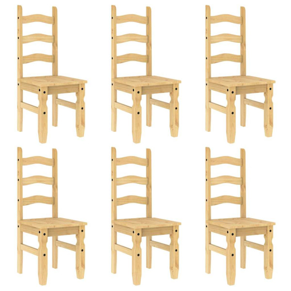 Juego de comedor Panama 7 pzas madera maciza de pino M 4