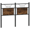 Cabeceira de cama 120 cm derivados madeira/aço carvalho fumado 2