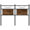 Cabeceira de cama 120 cm derivados madeira/aço carvalho fumado 4