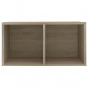 Caixa discos vinil 71x34x36cm derivados madeira carvalho sonoma 4