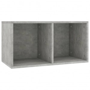 Caixa discos vinil 71x34x36 cm derivados madeira cinza cimento H