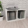 Caja para discos vinilo madera contrachapada blanco 71x34x36cm 1