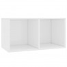 Caja para discos vinilo madera contrachapada blanco 71x34x36cm 2