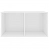 Caixa discos vinil 71x34x36cm derivado madeira branco brilhante 4