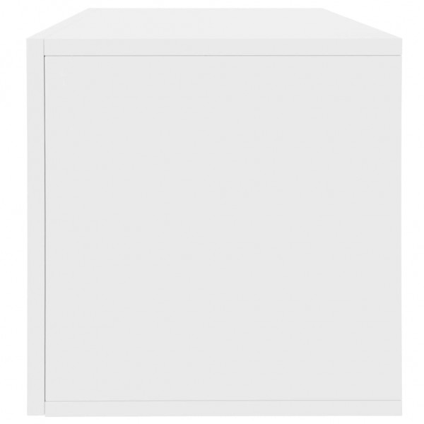 Caixa discos vinil 71x34x36cm derivado madeira branco brilhante M 5