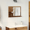 Espejo mueble de cuarto de baño madera envejecida 60x10.5x45 cm 3