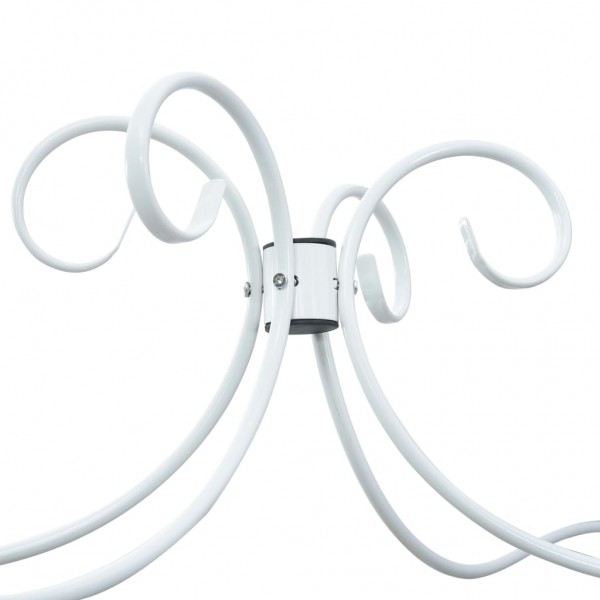 Estructura de cama con dosel metal blanco 180x200 cm M 5