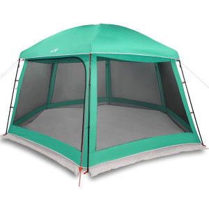 Carpa para piscina con desmontables y paredes verde 512x458 cm H