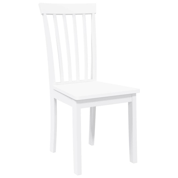 Cadeiras de jantar 2 pcs madeira de seringueira maciça branco M 4