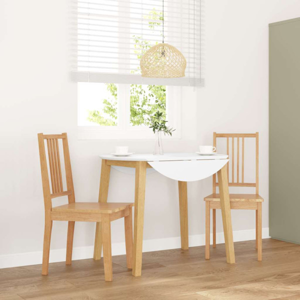 Sillas de comedor  2 uds madera maciza natural caucho D