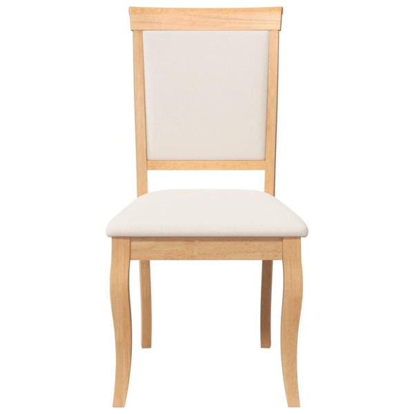 Cadeiras de jantar com almofadões 2 pcs madeira maciça natural M 5