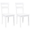 Sillas de comedor 2 unidades madera maciza de caucho blanco 2
