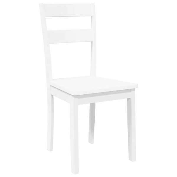 Sillas de comedor 2 unidades madera maciza de caucho blanco M 4
