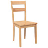 Sillas de comedor  2 uds madera maciza natural caucho 4