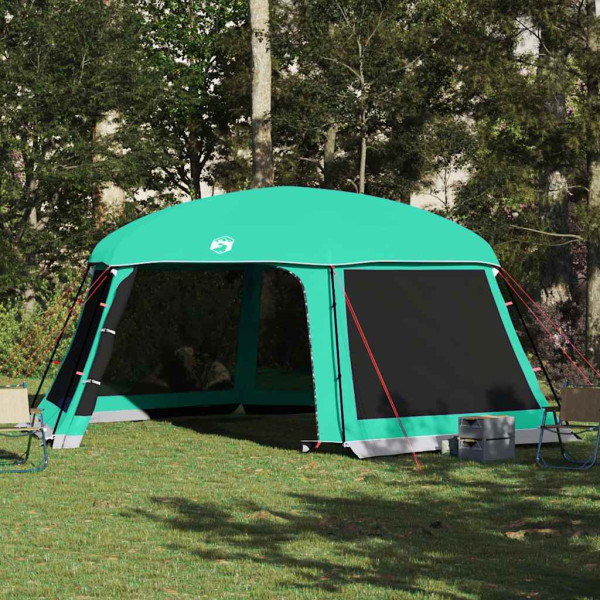 Carpa para piscina con desmontables y paredes verde 618x532 cm D