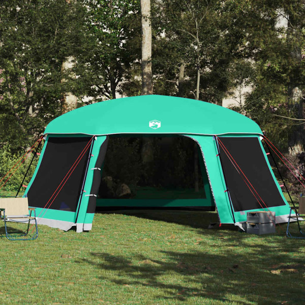 Carpa para piscina con desmontables y paredes verde 618x532 cm M 4