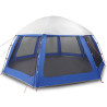 Carpa para piscina con desmontables y paredes azul 510x510 cm 2