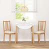 Sillas de comedor con cojines 2uds madera maciza natural caucho 3