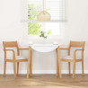 Sillas de comedor con cojines 2uds madera maciza natural caucho 3