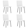Cadeiras de jantar 4 pcs couro artificial branco 1