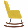 Silla mecedora de terciopelo amarillo 5