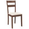 Sillas de comedor con cojines 2 uds madera maciza marrón caucho 4