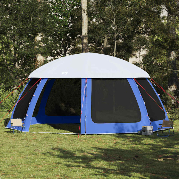 Carpa para piscina con desmontables y paredes azul 612x612 cm D