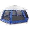 Carpa para piscina con desmontables y paredes azul 612x612 cm 2