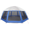 Carpa para piscina con desmontables y paredes azul 612x612 cm 5