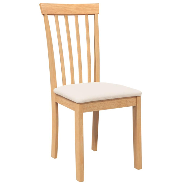 Cadeiras de jantar com almofadões 2 pcs madeira maciça natural M 4