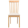 Sillas de comedor con cojines 2uds madera maciza natural caucho 5