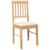 Sillas de comedor con cojines 2 uds madera maciza caucho 4