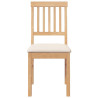 Sillas de comedor con cojines 2 uds madera maciza caucho 5