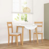 Sillas de comedor con cojines 2uds madera maciza natural caucho 1