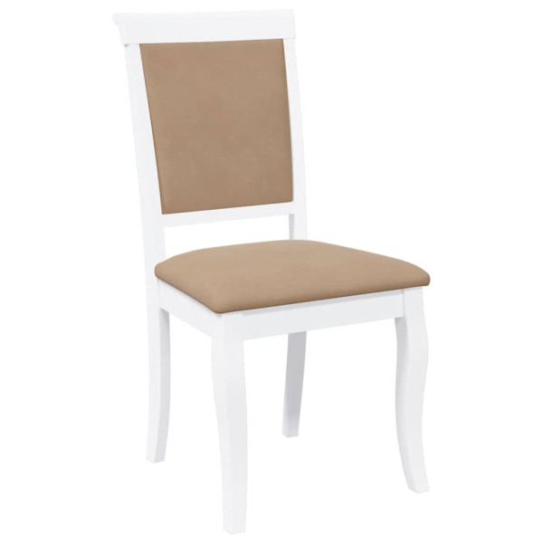 Cadeiras de jantar com almofadões 2 pcs madeira maciça branco M 4