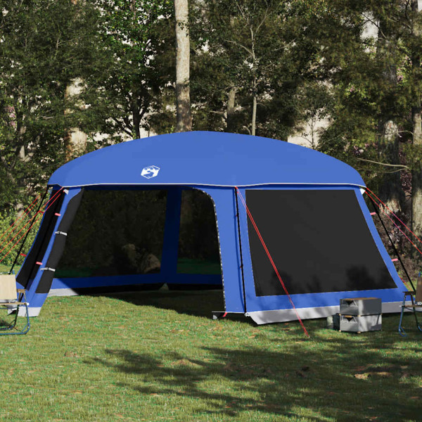 Carpa para piscina con desmontables y paredes azul 618x532 cm D