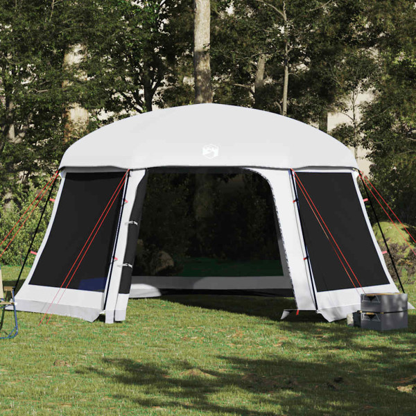 Carpa para piscina con desmontables y paredes gris 512x458 cm M 4