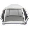 Carpa para piscina con desmontables y paredes gris 512x458 cm 5
