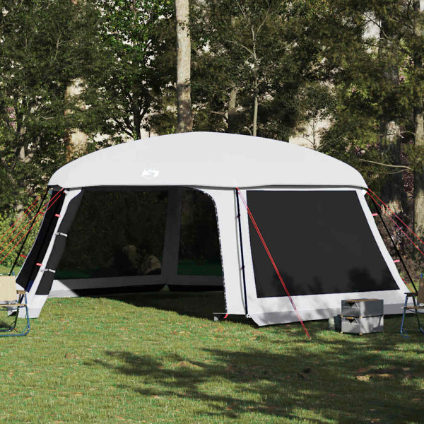 Carpa para piscina con desmontables y paredes azul 670x590 cm D
