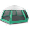 Carpa para piscina con desmontables y paredes azul 612x612 cm 2