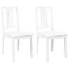 Cadeiras de jantar 2 pcs madeira de seringueira maciça branco 2