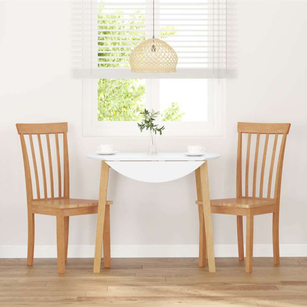 Sillas de comedor  2 uds madera maciza natural caucho M 3
