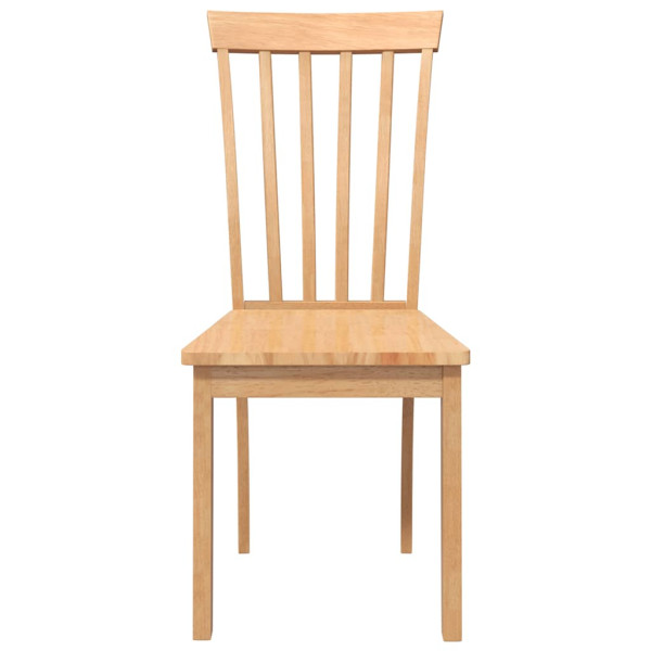 Cadeiras de jantar 2 pcs madeira seringueira maciça natural M 5