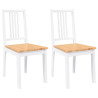 Sillas de comedor 2 unidades madera maciza de caucho blanco 2