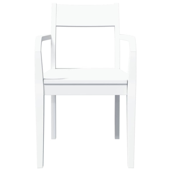 Sillas de comedor 2 unidades madera maciza de caucho blanco M 5