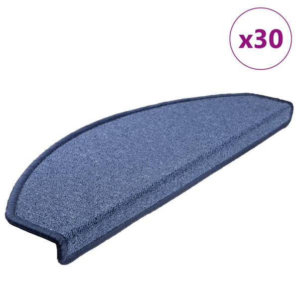 Alfombrilla escalera 30 uds azul 65x24x4 cm D
