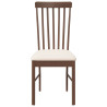Sillas de comedor con cojines 2 uds madera maciza marrón caucho 5