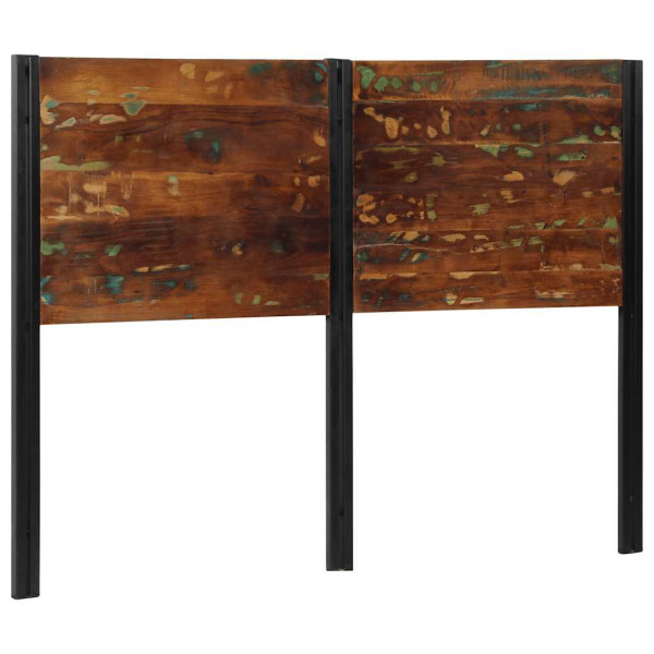 Cabecero 140 cm Madera Maciza Reciclada y Hierro M 2